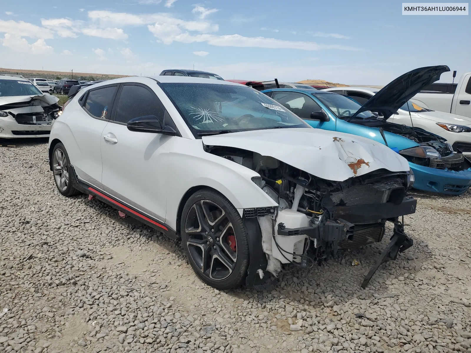 2020 Hyundai Veloster N VIN: KMHT36AH1LU006944 Lot: 66895134