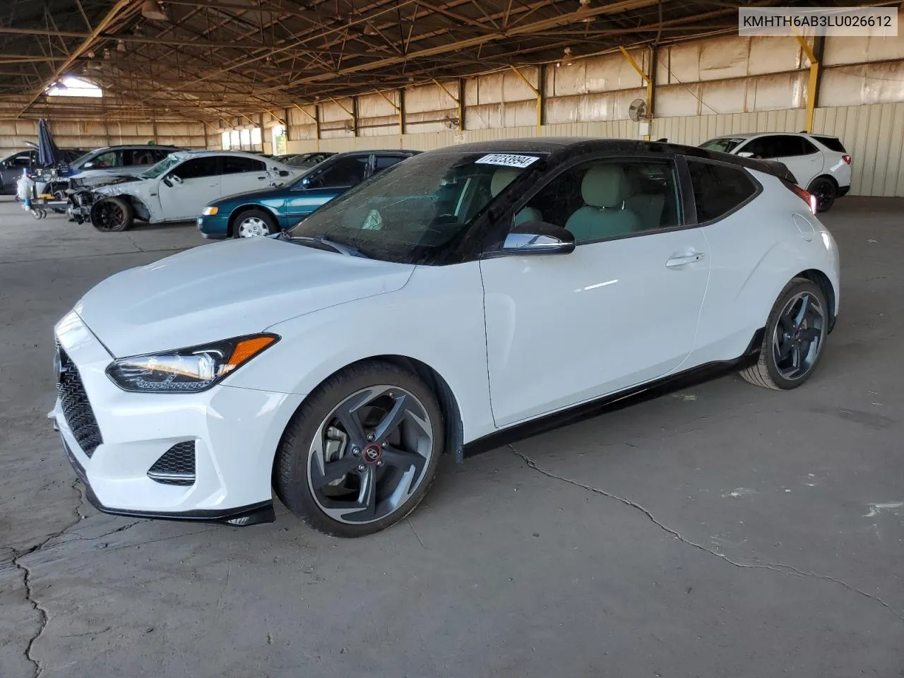 2020 Hyundai Veloster Turbo VIN: KMHTH6AB3LU026612 Lot: 70233994