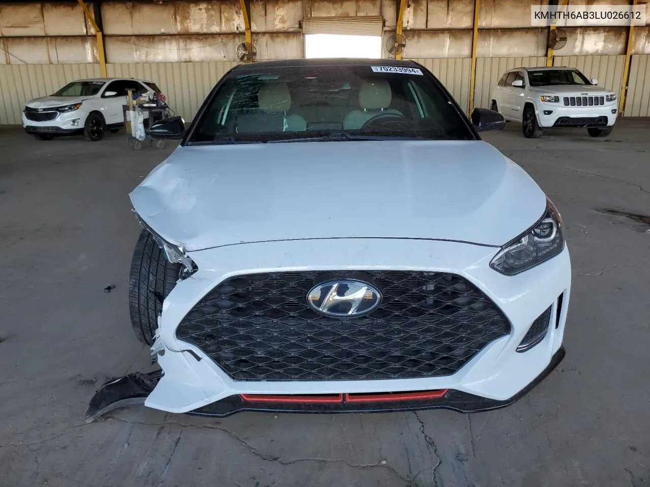 2020 Hyundai Veloster Turbo VIN: KMHTH6AB3LU026612 Lot: 70233994