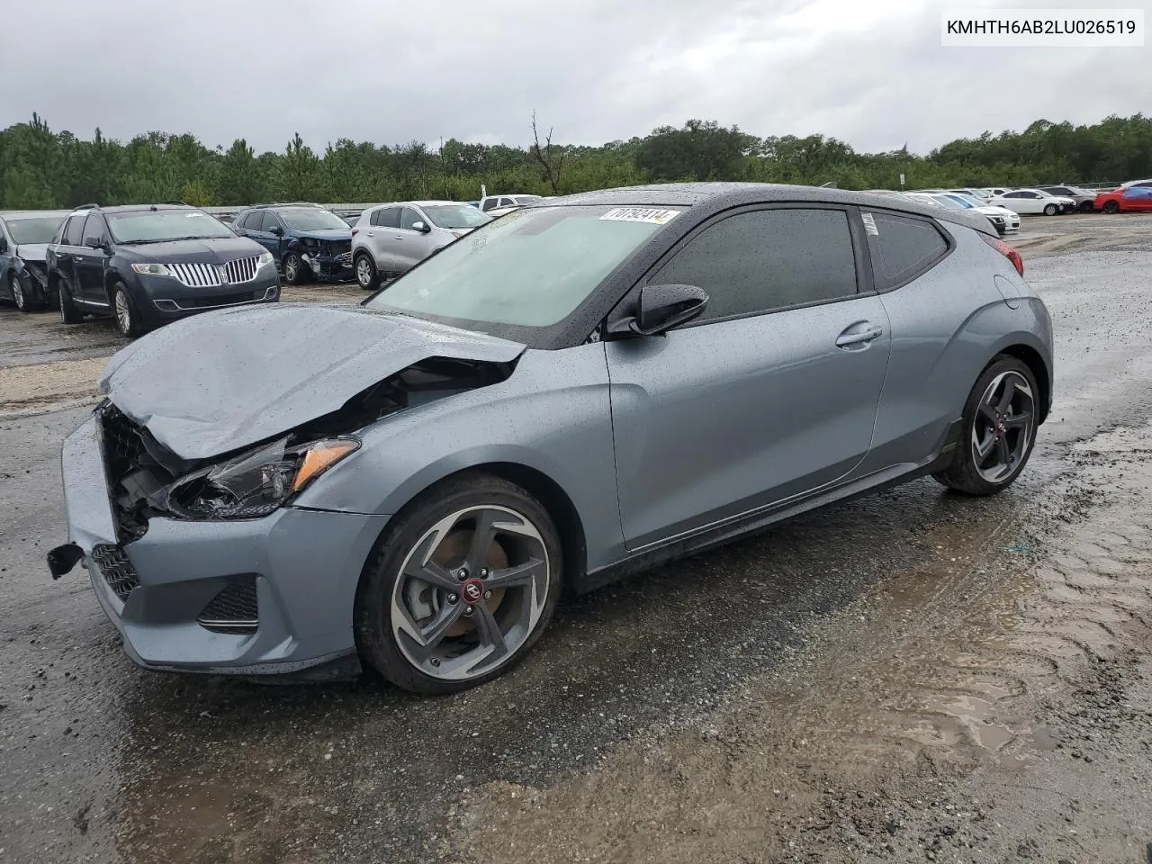 2020 Hyundai Veloster Turbo VIN: KMHTH6AB2LU026519 Lot: 70792414