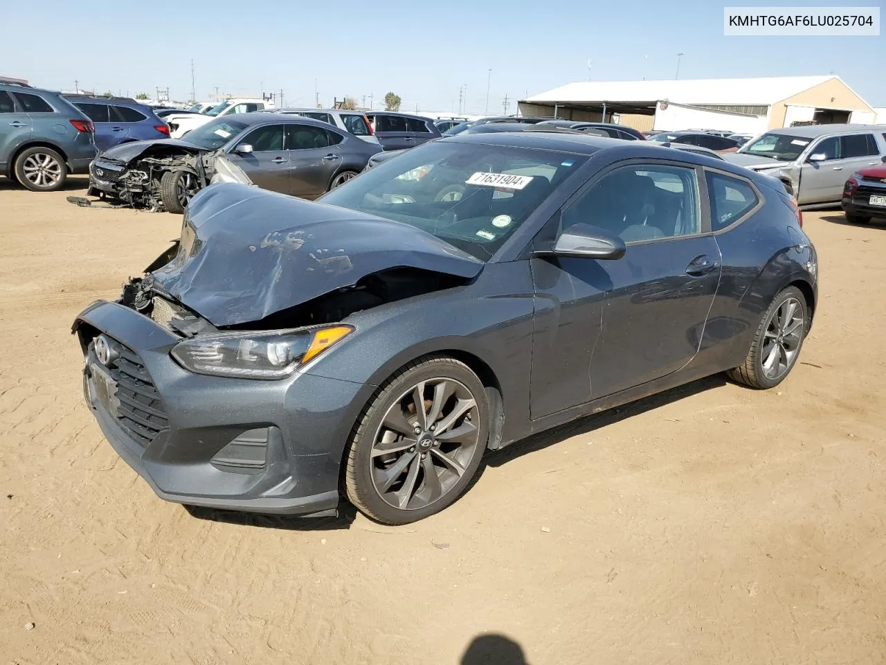 2020 Hyundai Veloster Base VIN: KMHTG6AF6LU025704 Lot: 71631904