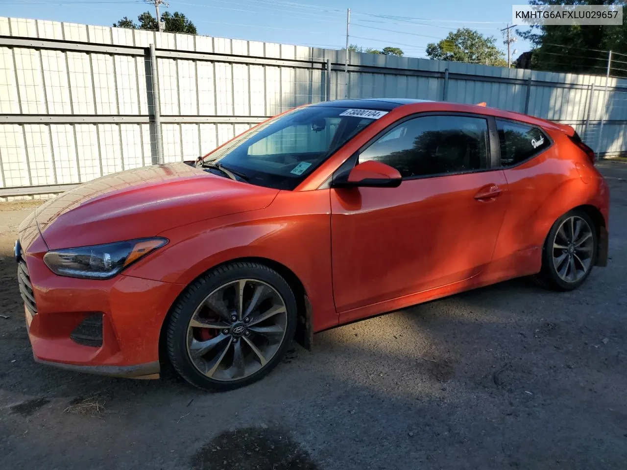 2020 Hyundai Veloster Base VIN: KMHTG6AFXLU029657 Lot: 73000104