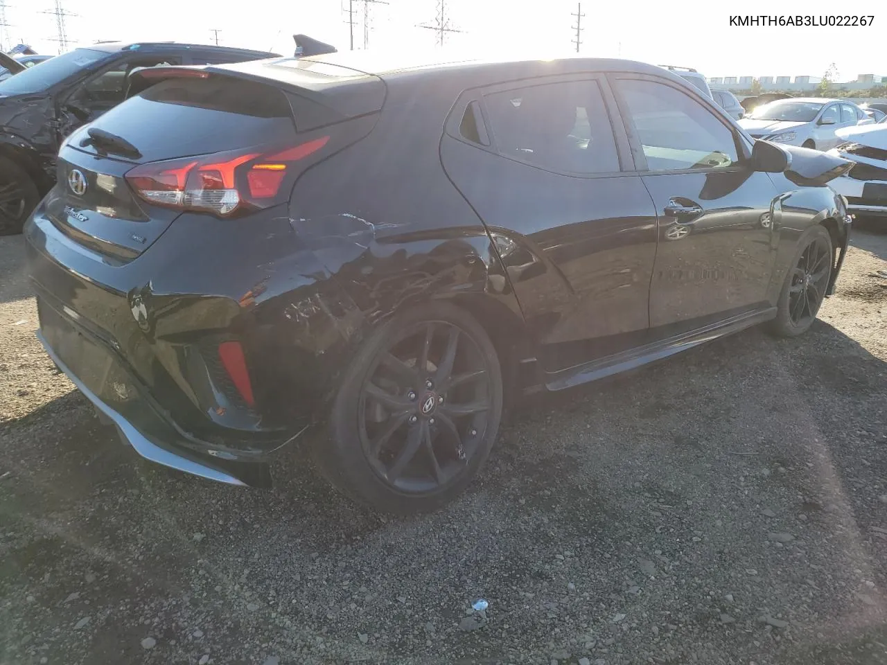 2020 Hyundai Veloster Turbo VIN: KMHTH6AB3LU022267 Lot: 73130394