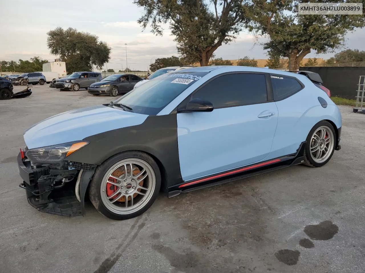 2020 Hyundai Veloster N VIN: KMHT36AH7LU003899 Lot: 75538504