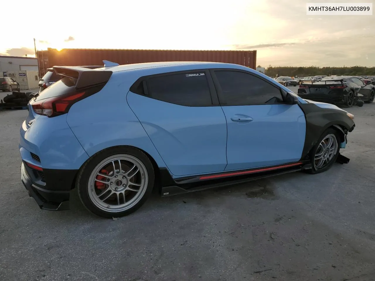 2020 Hyundai Veloster N VIN: KMHT36AH7LU003899 Lot: 75538504