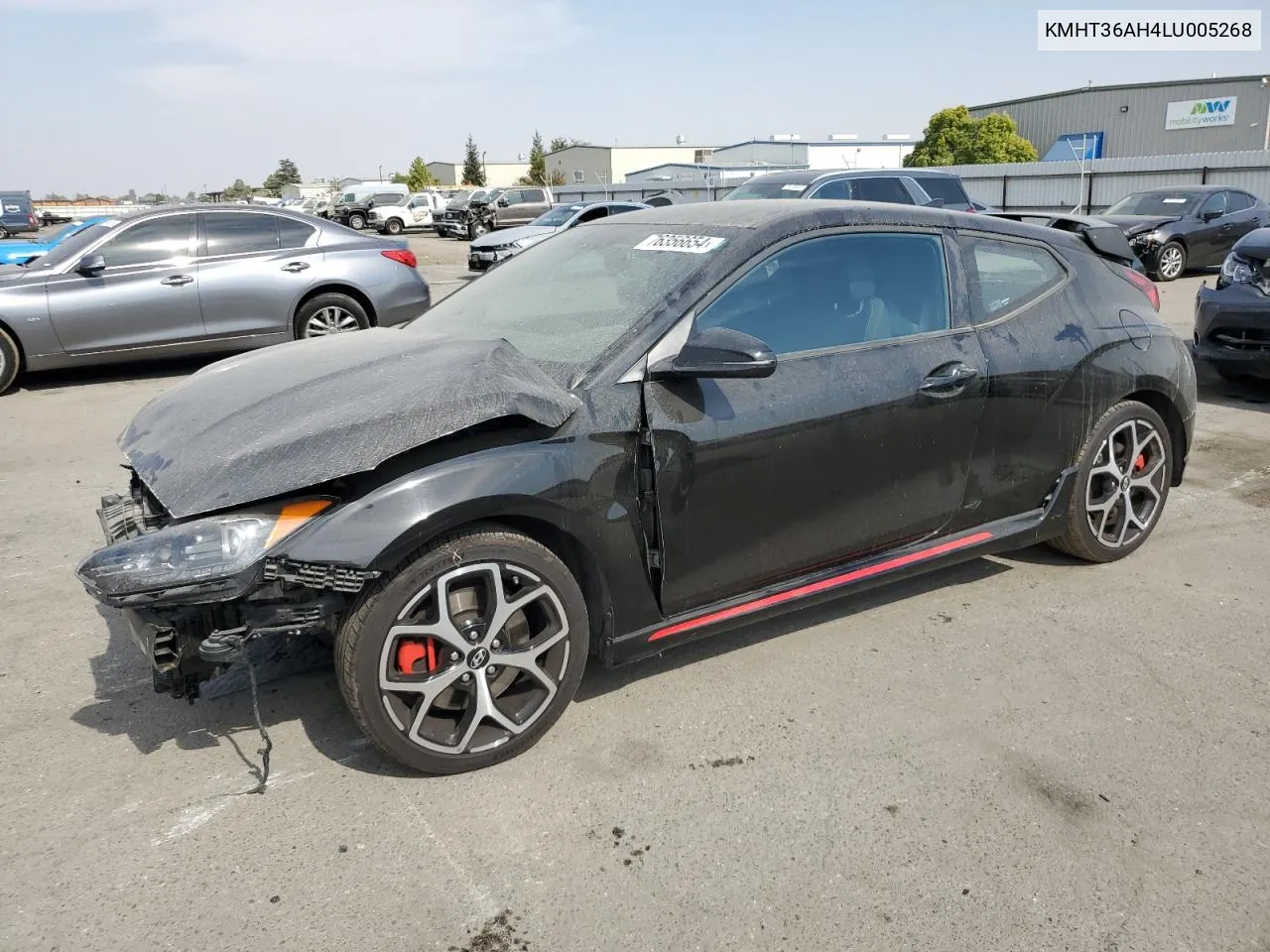 2020 Hyundai Veloster N VIN: KMHT36AH4LU005268 Lot: 76356654