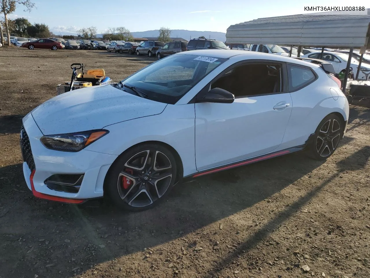 2020 Hyundai Veloster N VIN: KMHT36AHXLU008188 Lot: 78117814