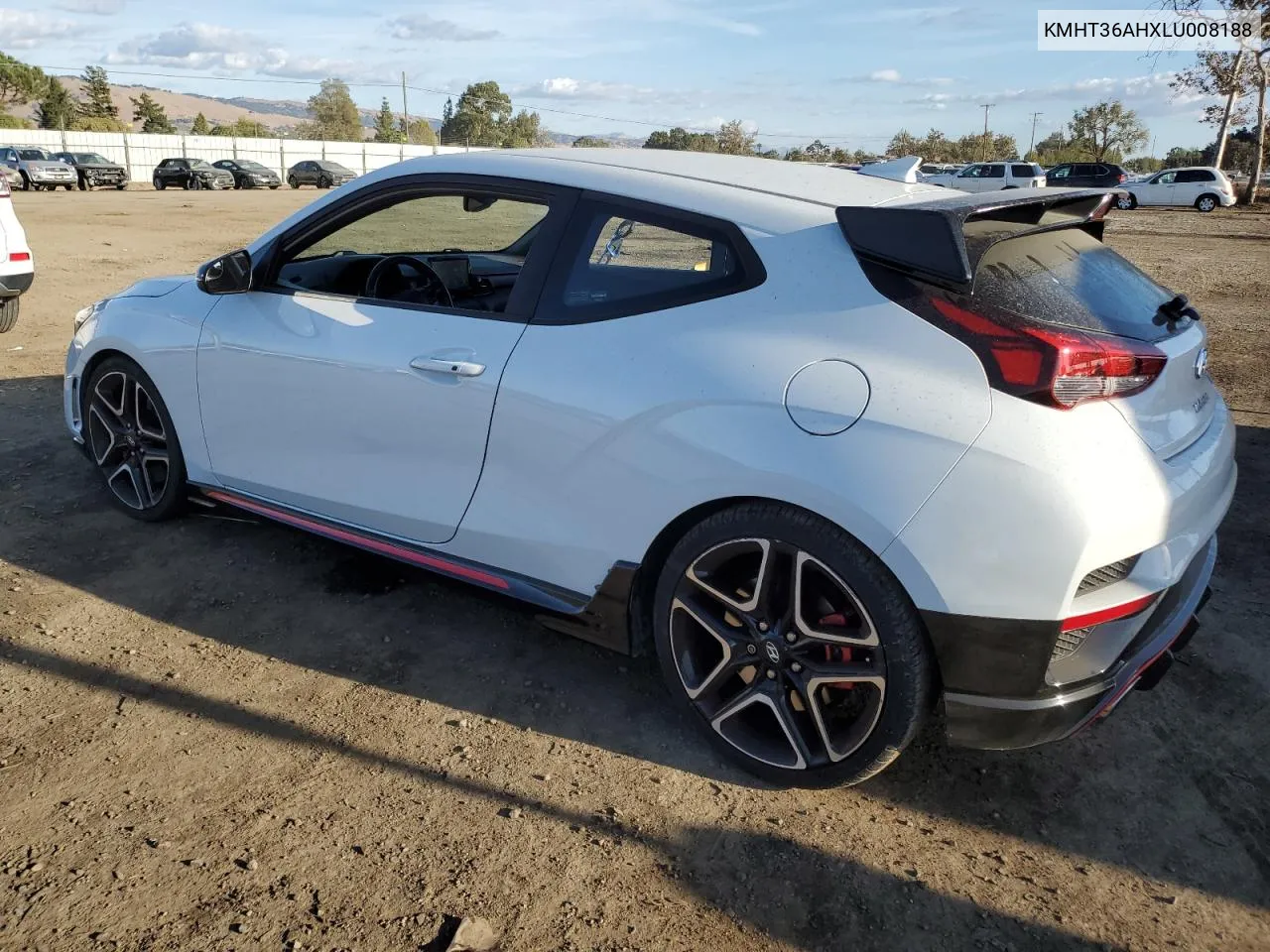 2020 Hyundai Veloster N VIN: KMHT36AHXLU008188 Lot: 78117814