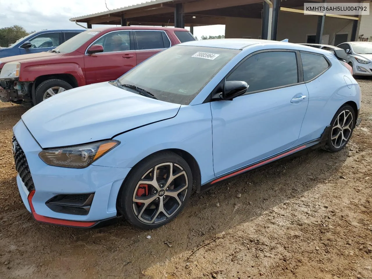 2020 Hyundai Veloster N VIN: KMHT36AH5LU004792 Lot: 78885964