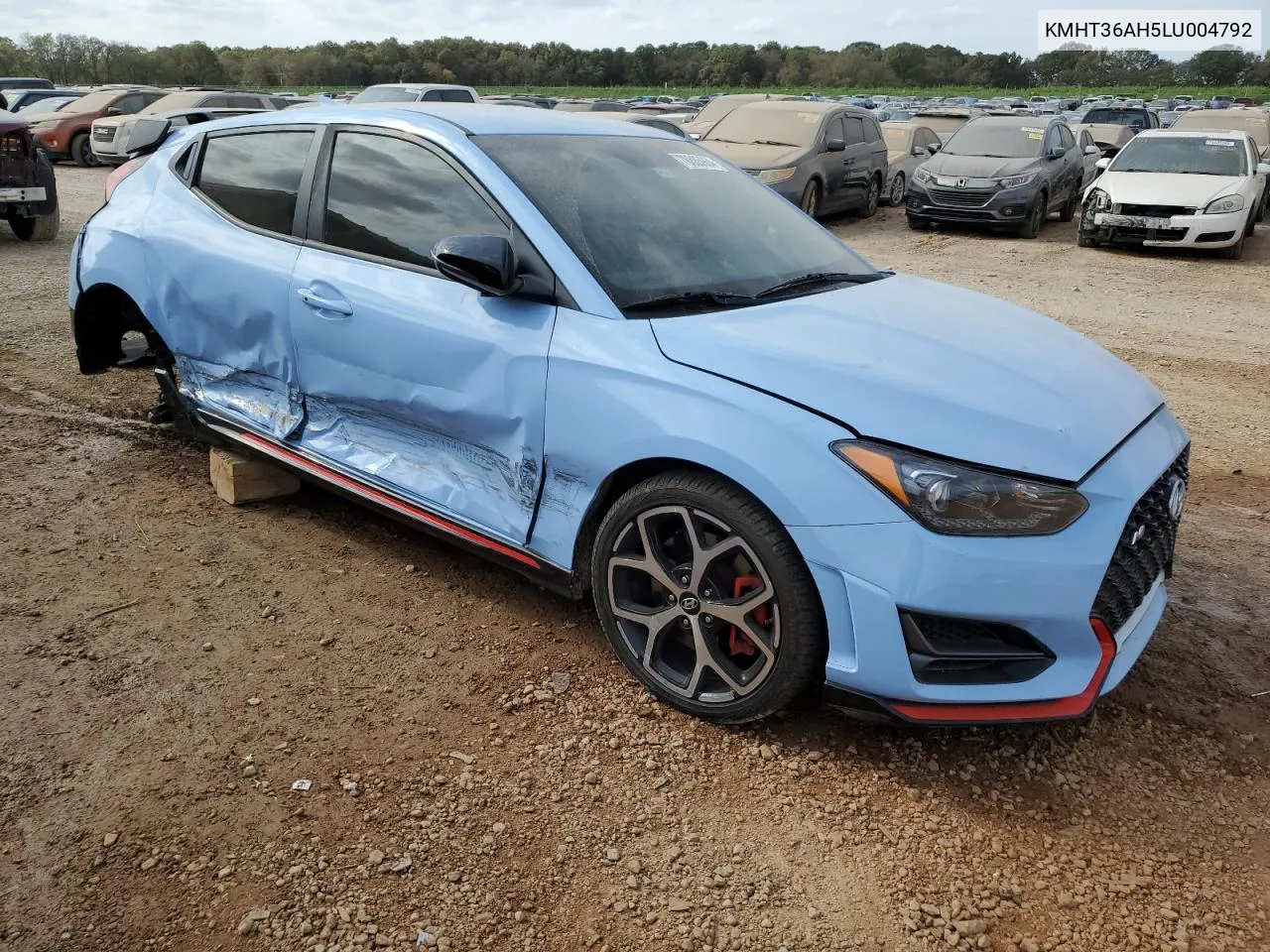 2020 Hyundai Veloster N VIN: KMHT36AH5LU004792 Lot: 78885964