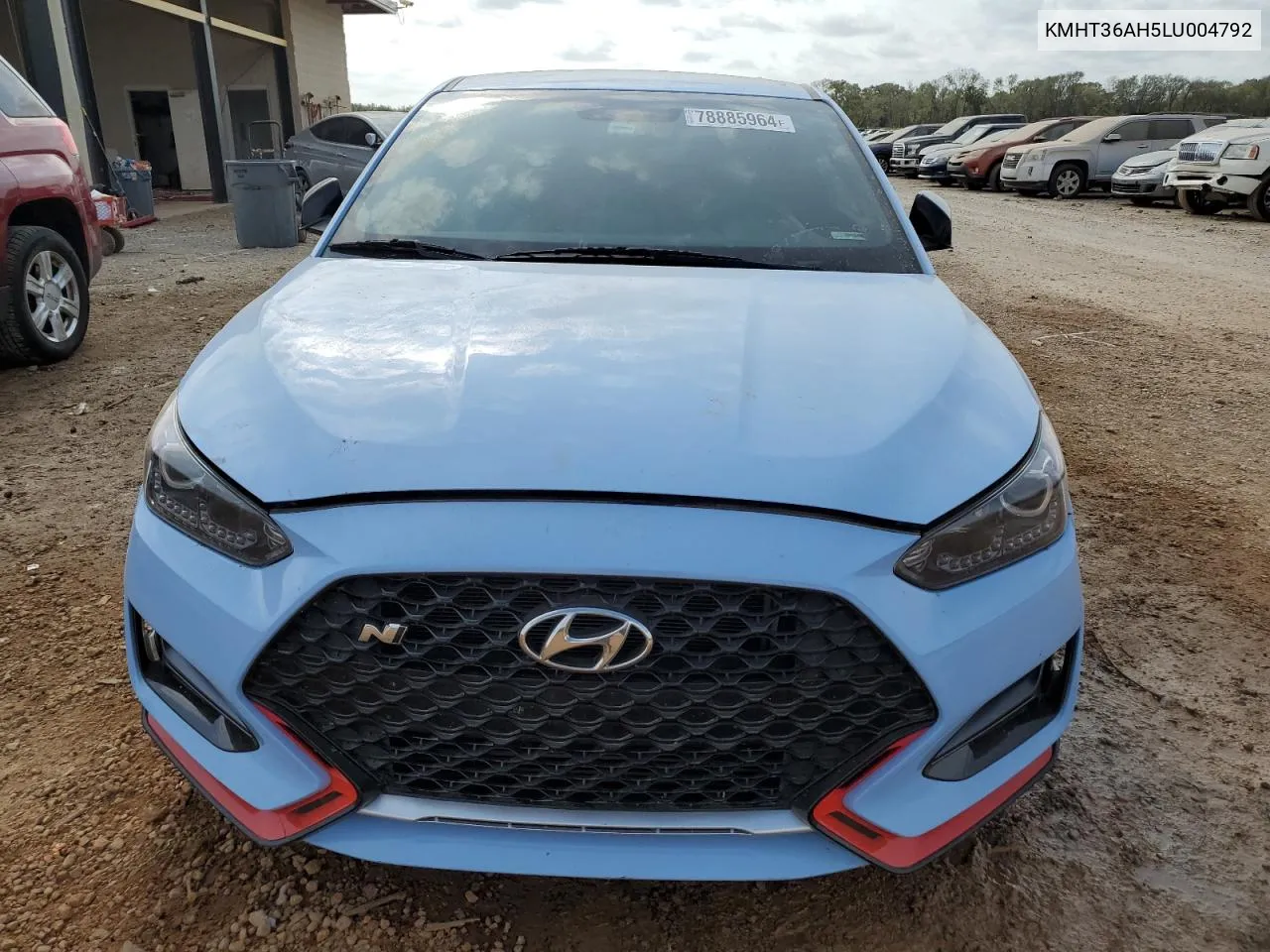 2020 Hyundai Veloster N VIN: KMHT36AH5LU004792 Lot: 78885964