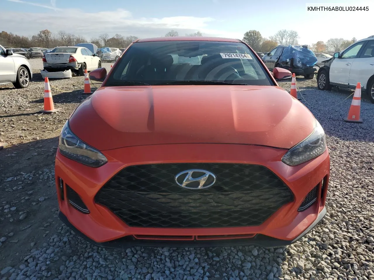 2020 Hyundai Veloster Turbo VIN: KMHTH6AB0LU024445 Lot: 79214764