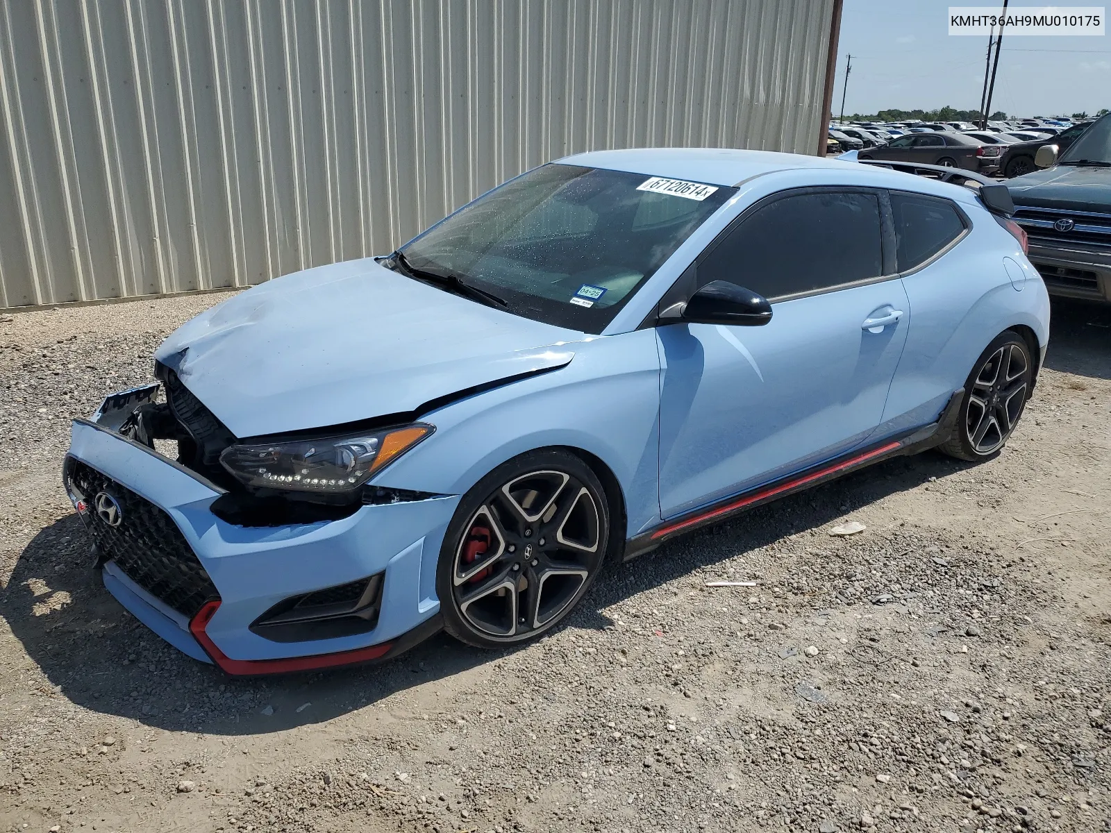 2021 Hyundai Veloster N VIN: KMHT36AH9MU010175 Lot: 67120614