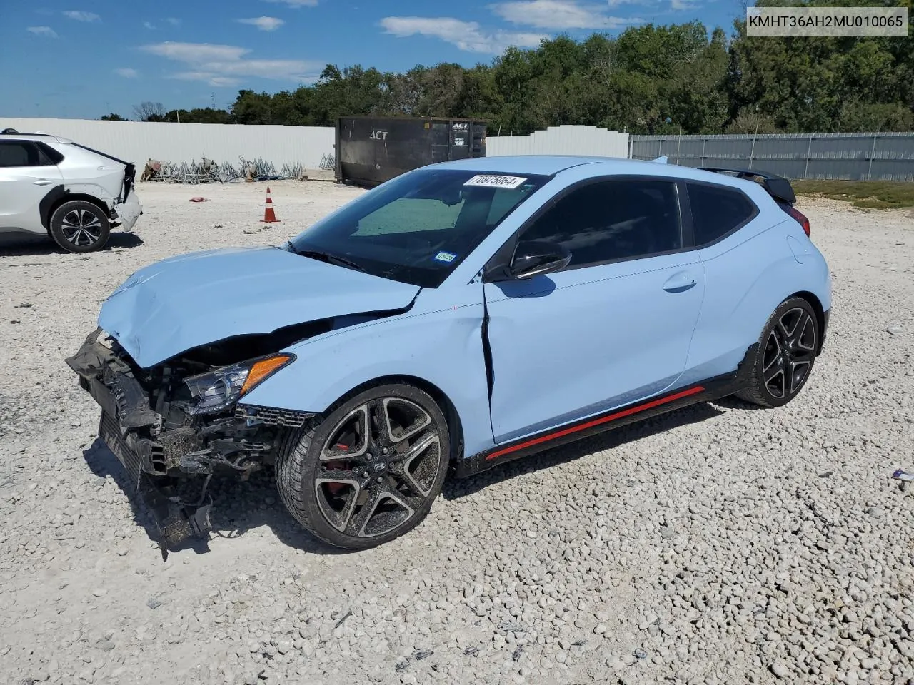 2021 Hyundai Veloster N VIN: KMHT36AH2MU010065 Lot: 70975064