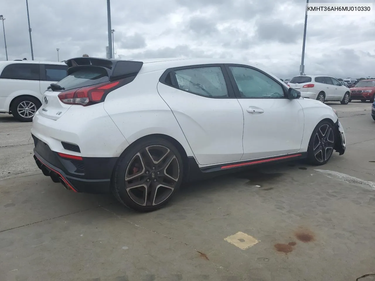 2021 Hyundai Veloster N VIN: KMHT36AH6MU010330 Lot: 74517604