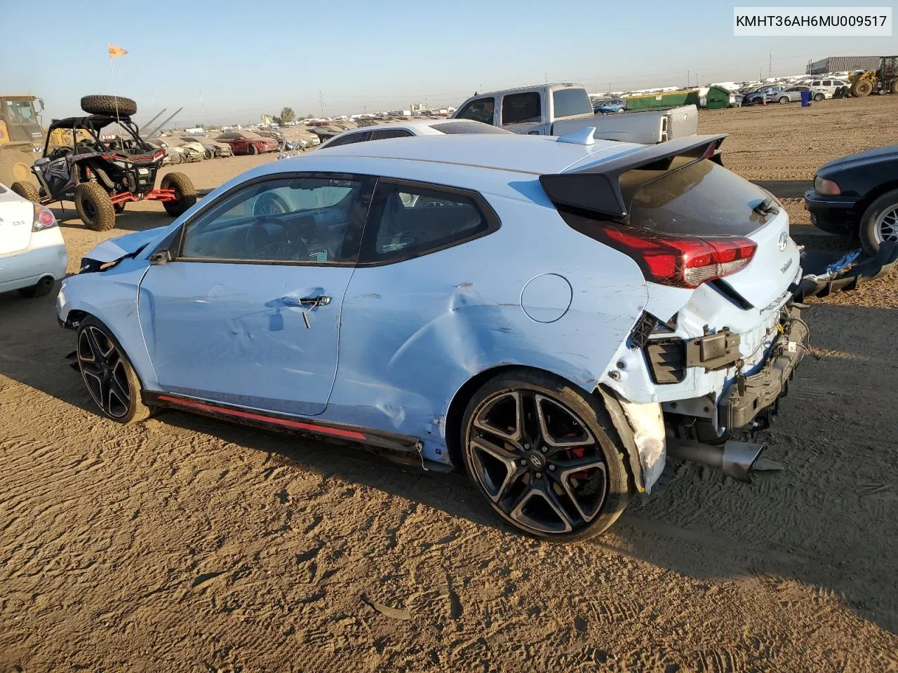 2021 Hyundai Veloster N VIN: KMHT36AH6MU009517 Lot: 74568294