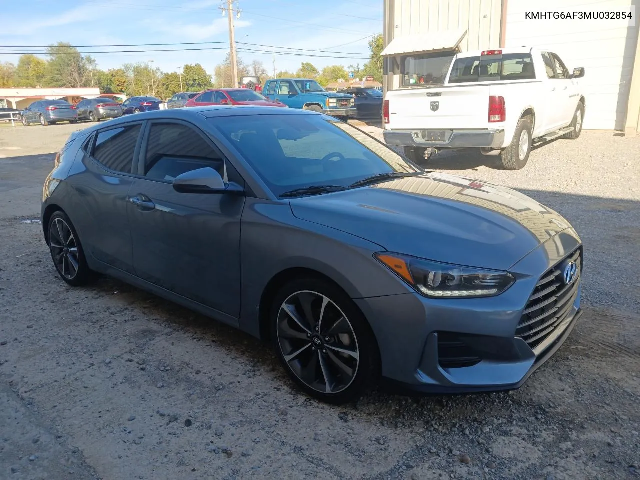 2021 Hyundai Veloster Base VIN: KMHTG6AF3MU032854 Lot: 80561634