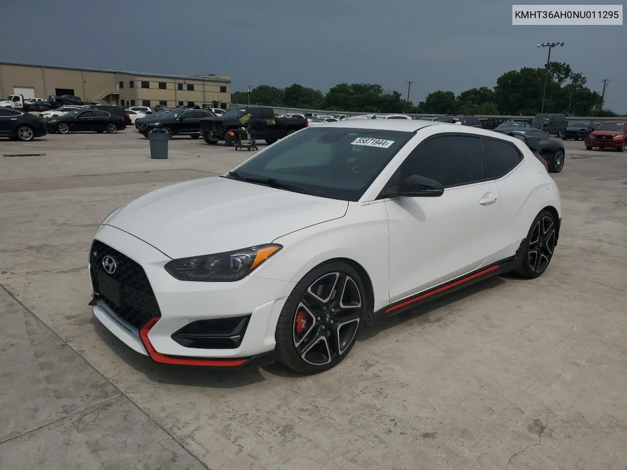 2022 Hyundai Veloster N VIN: KMHT36AH0NU011295 Lot: 55871944