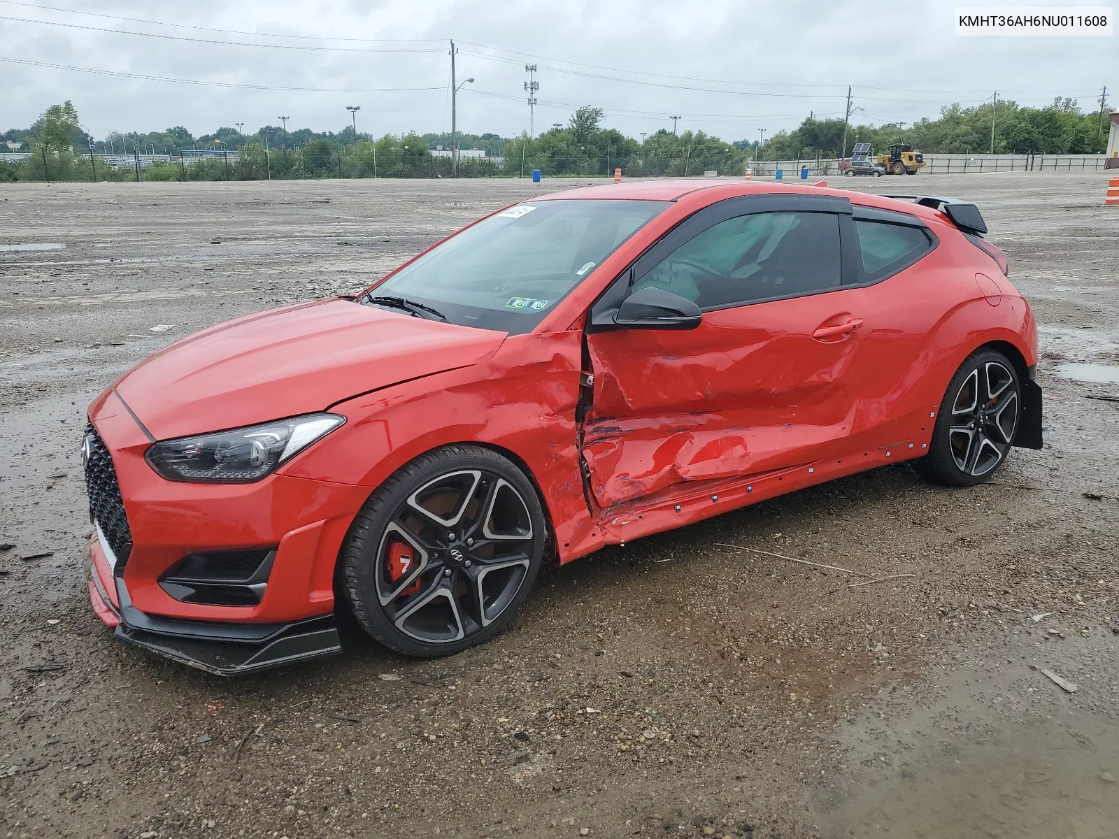 2022 Hyundai Veloster N VIN: KMHT36AH6NU011608 Lot: 64845314