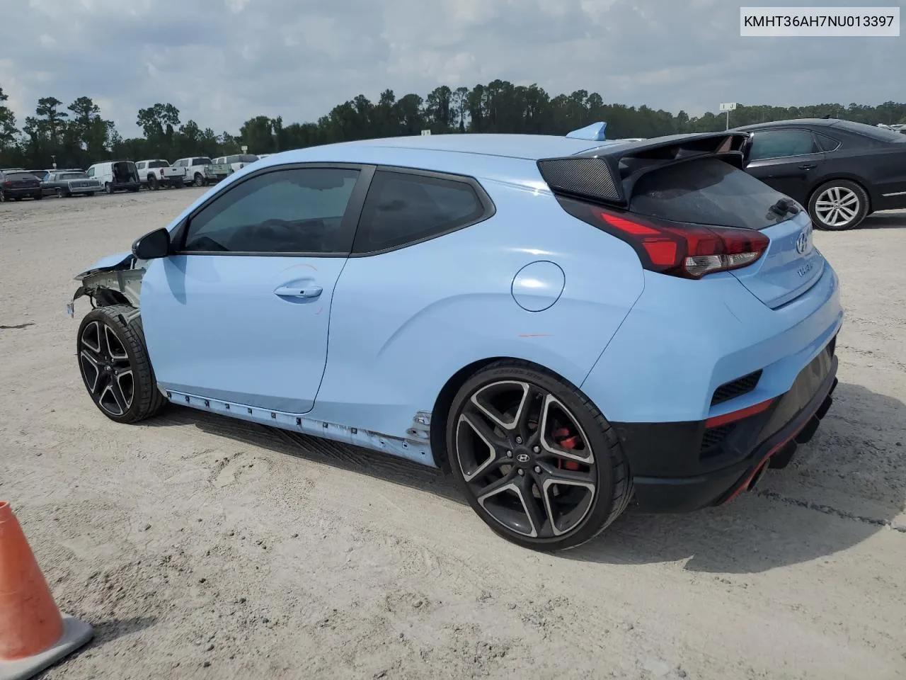 2022 Hyundai Veloster N VIN: KMHT36AH7NU013397 Lot: 73109364