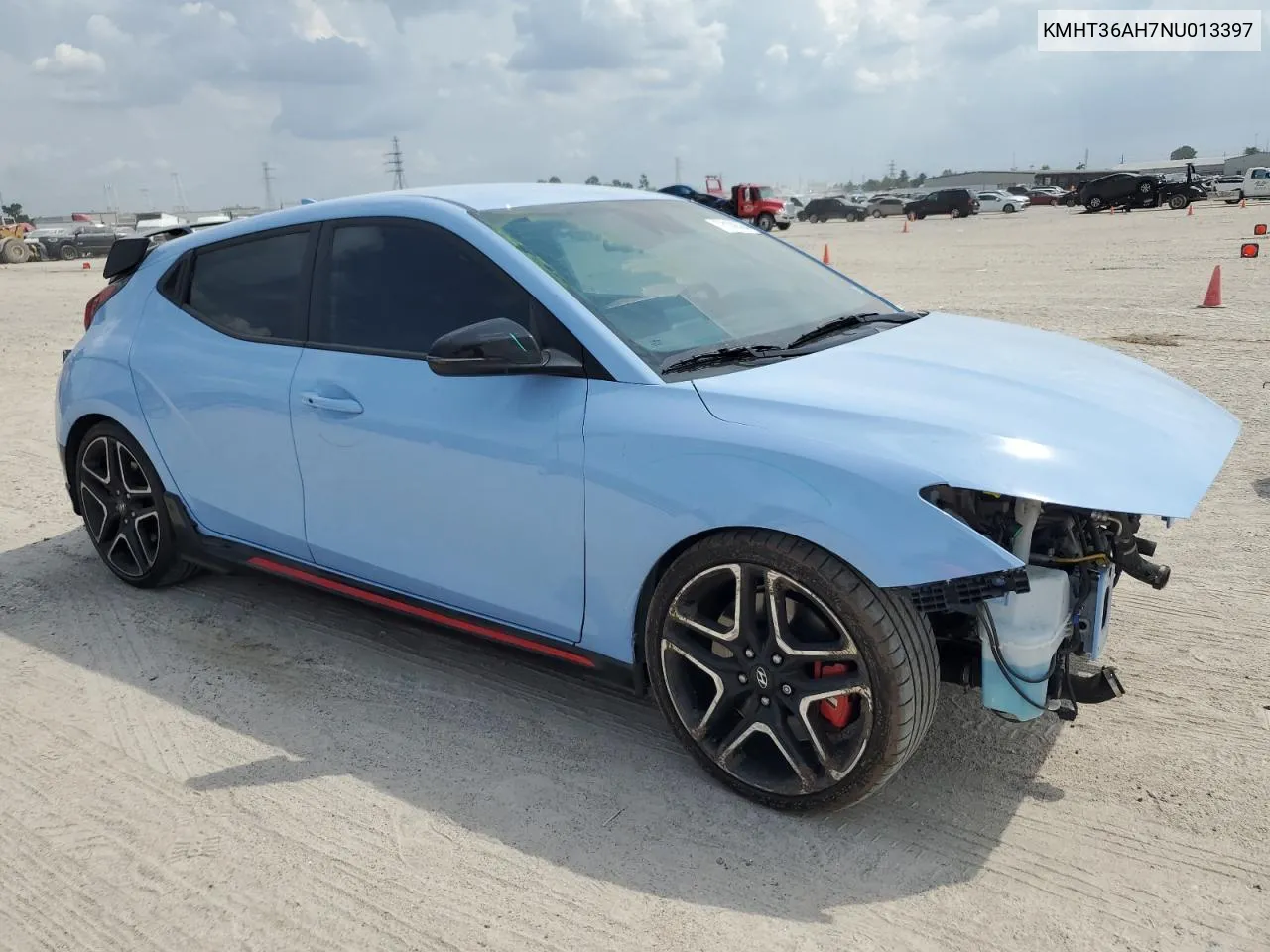 2022 Hyundai Veloster N VIN: KMHT36AH7NU013397 Lot: 73109364