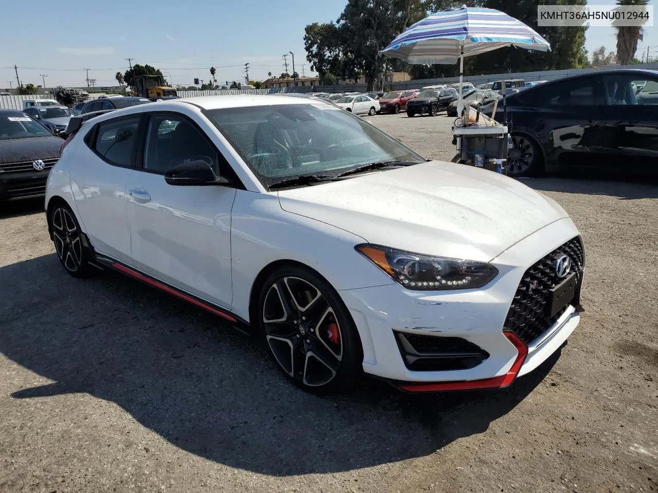 2022 Hyundai Veloster N VIN: KMHT36AH5NU012944 Lot: 73705614