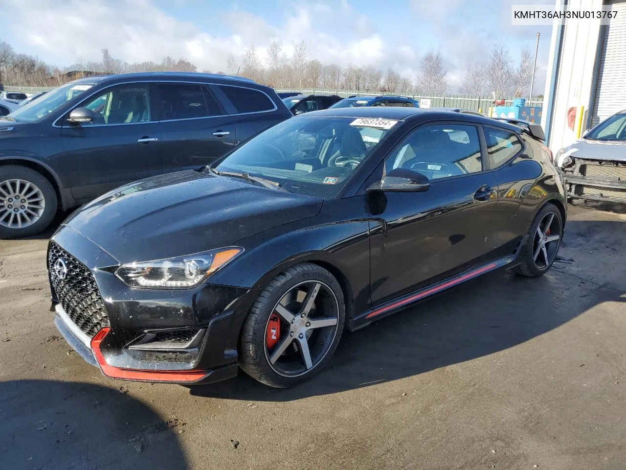 2022 Hyundai Veloster N VIN: KMHT36AH3NU013767 Lot: 79637354