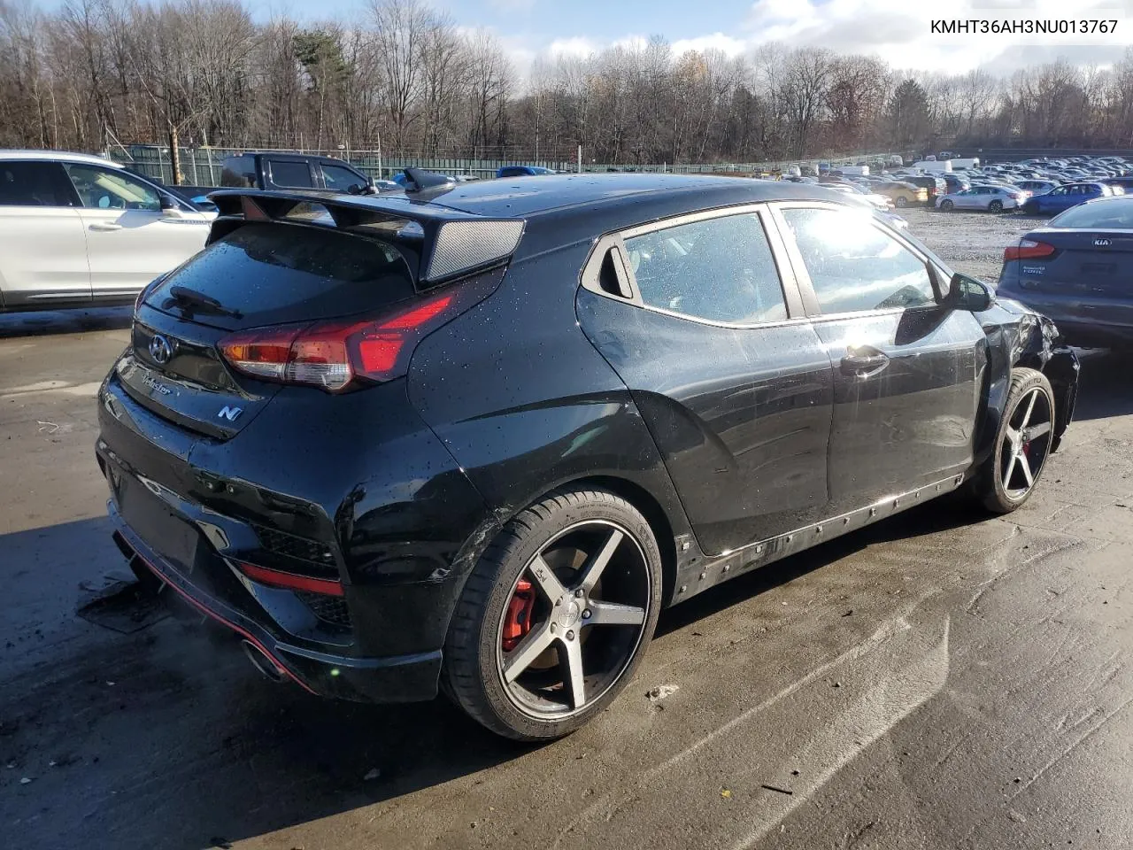 2022 Hyundai Veloster N VIN: KMHT36AH3NU013767 Lot: 79637354