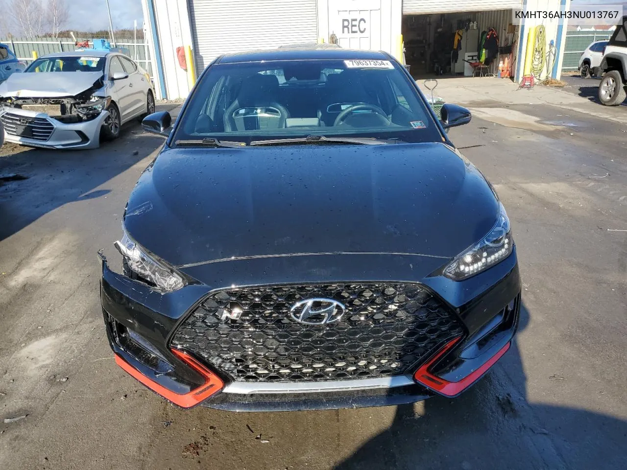 2022 Hyundai Veloster N VIN: KMHT36AH3NU013767 Lot: 79637354