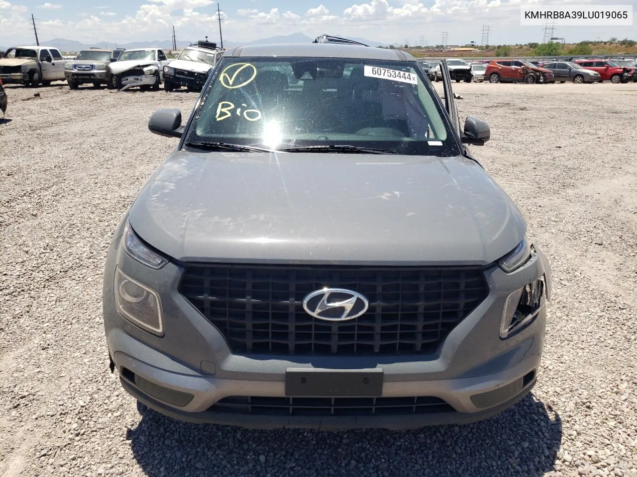 2020 Hyundai Venue Se VIN: KMHRB8A39LU019065 Lot: 60753444