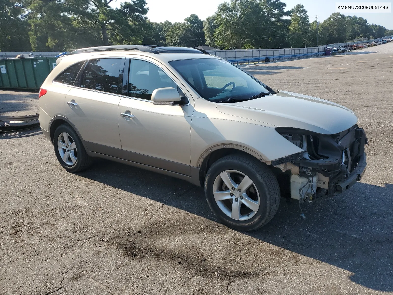 2008 Hyundai Veracruz Gls VIN: KM8NU73C08U051443 Lot: 66169014