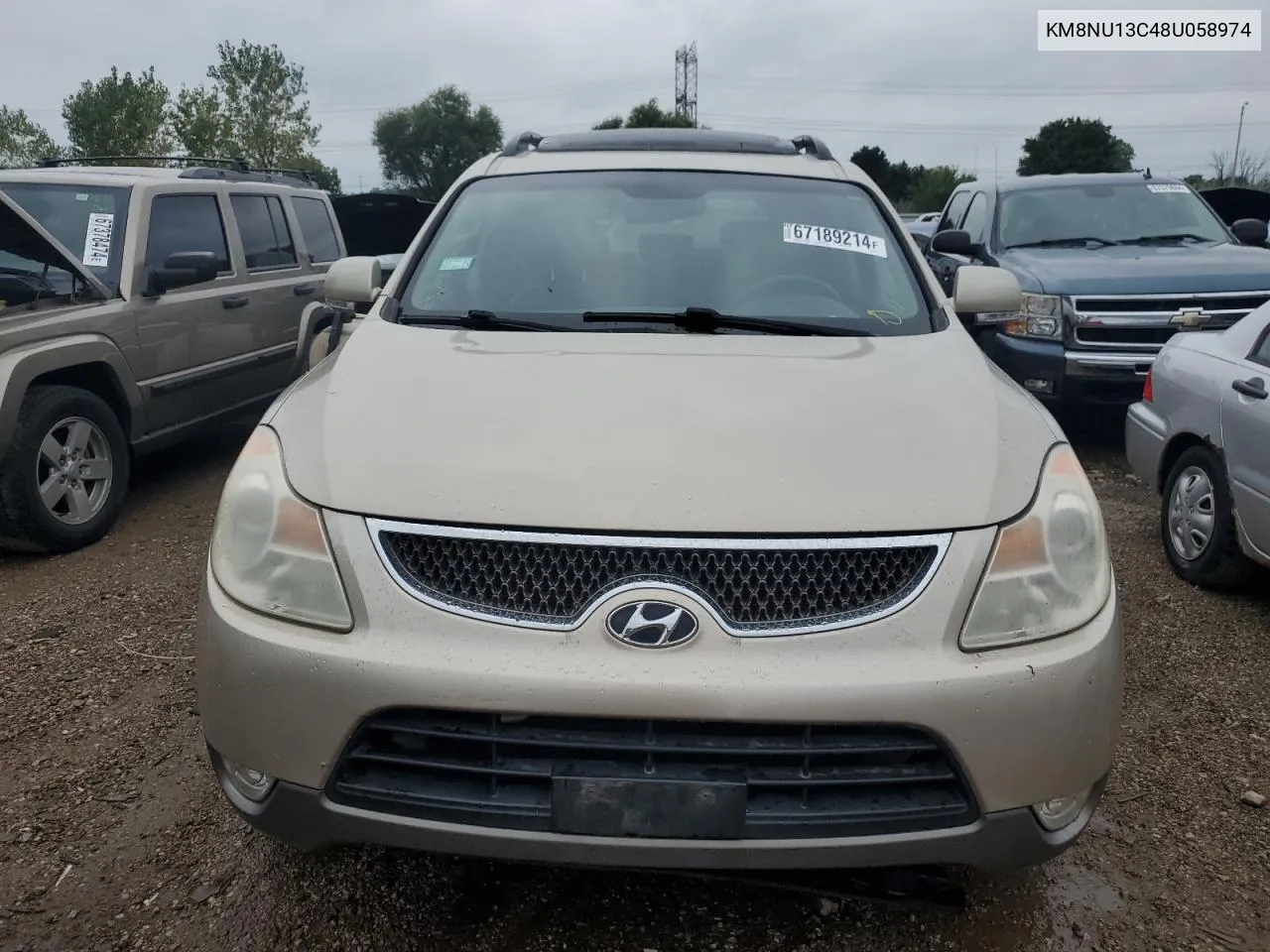 2008 Hyundai Veracruz Gls VIN: KM8NU13C48U058974 Lot: 67189214