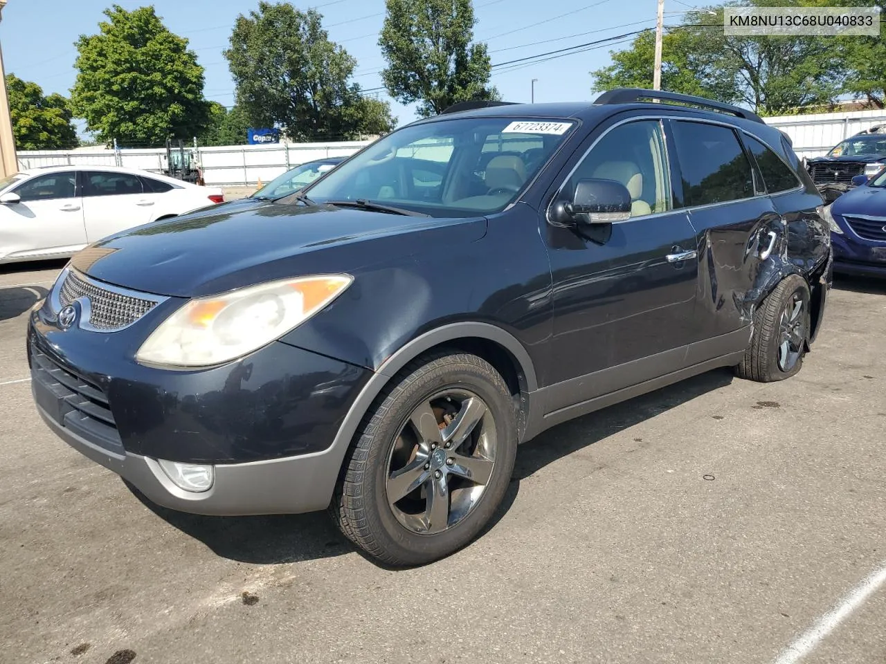 2008 Hyundai Veracruz Gls VIN: KM8NU13C68U040833 Lot: 67723374