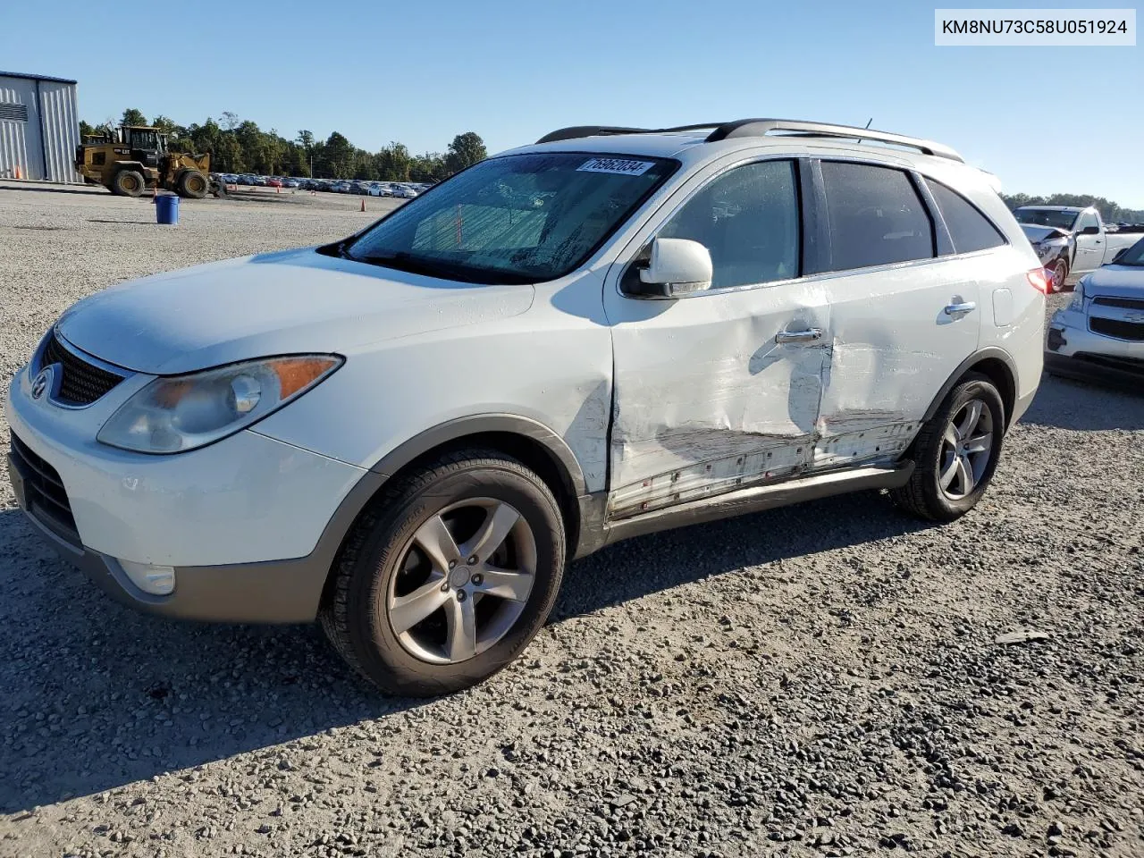 2008 Hyundai Veracruz Gls VIN: KM8NU73C58U051924 Lot: 76962034