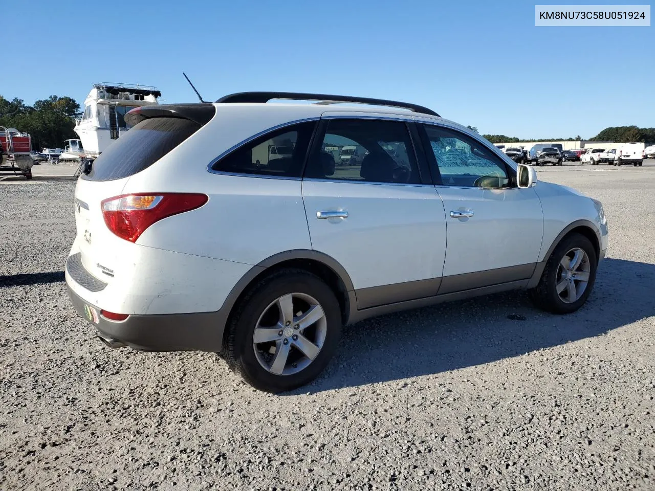 2008 Hyundai Veracruz Gls VIN: KM8NU73C58U051924 Lot: 76962034