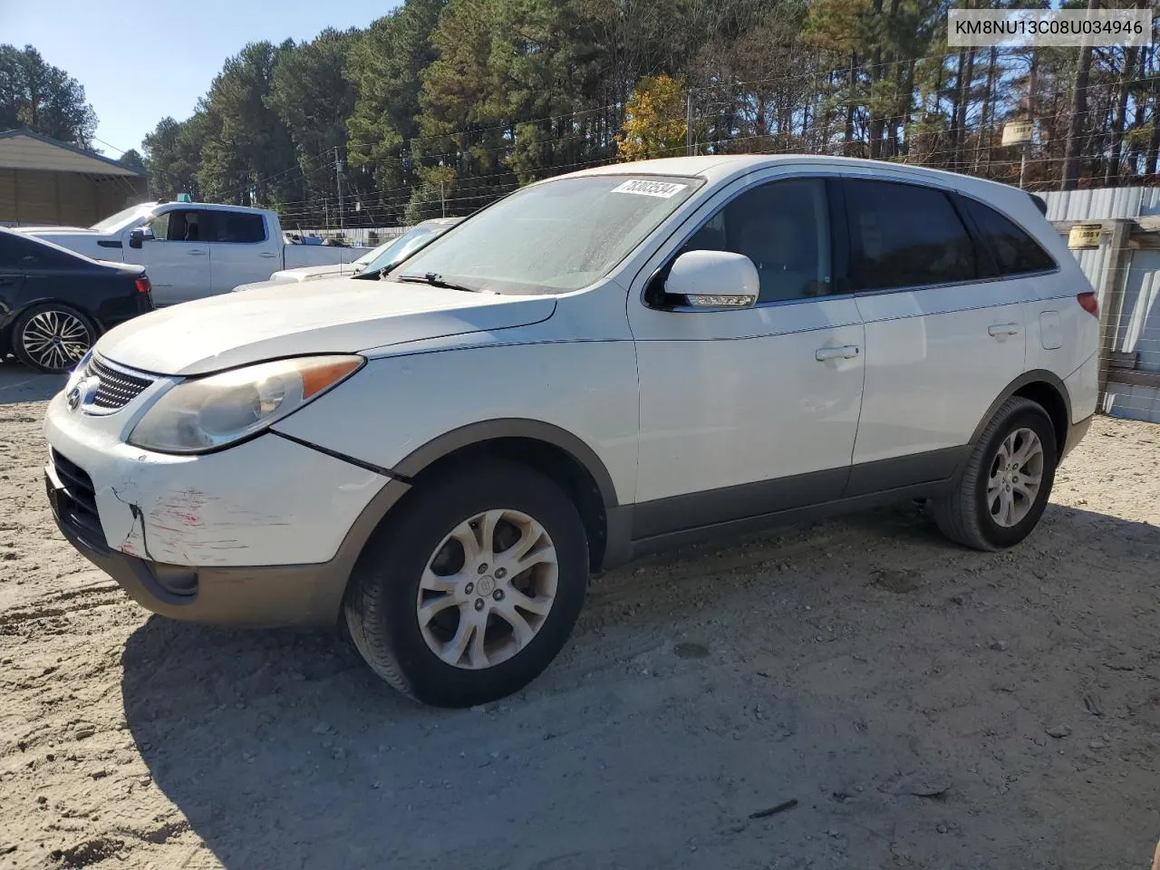 2008 Hyundai Veracruz Gls VIN: KM8NU13C08U034946 Lot: 78303534