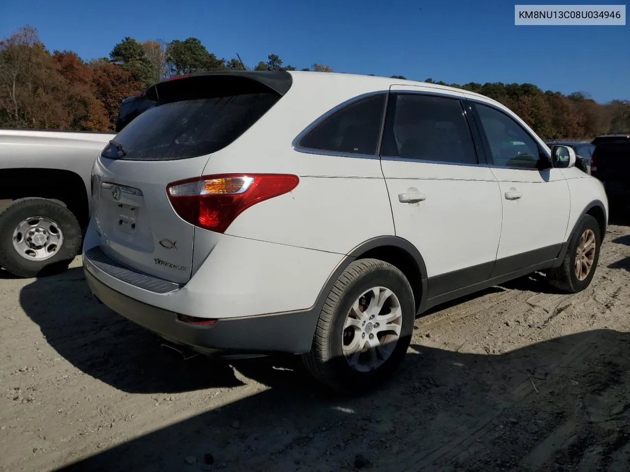 2008 Hyundai Veracruz Gls VIN: KM8NU13C08U034946 Lot: 78303534