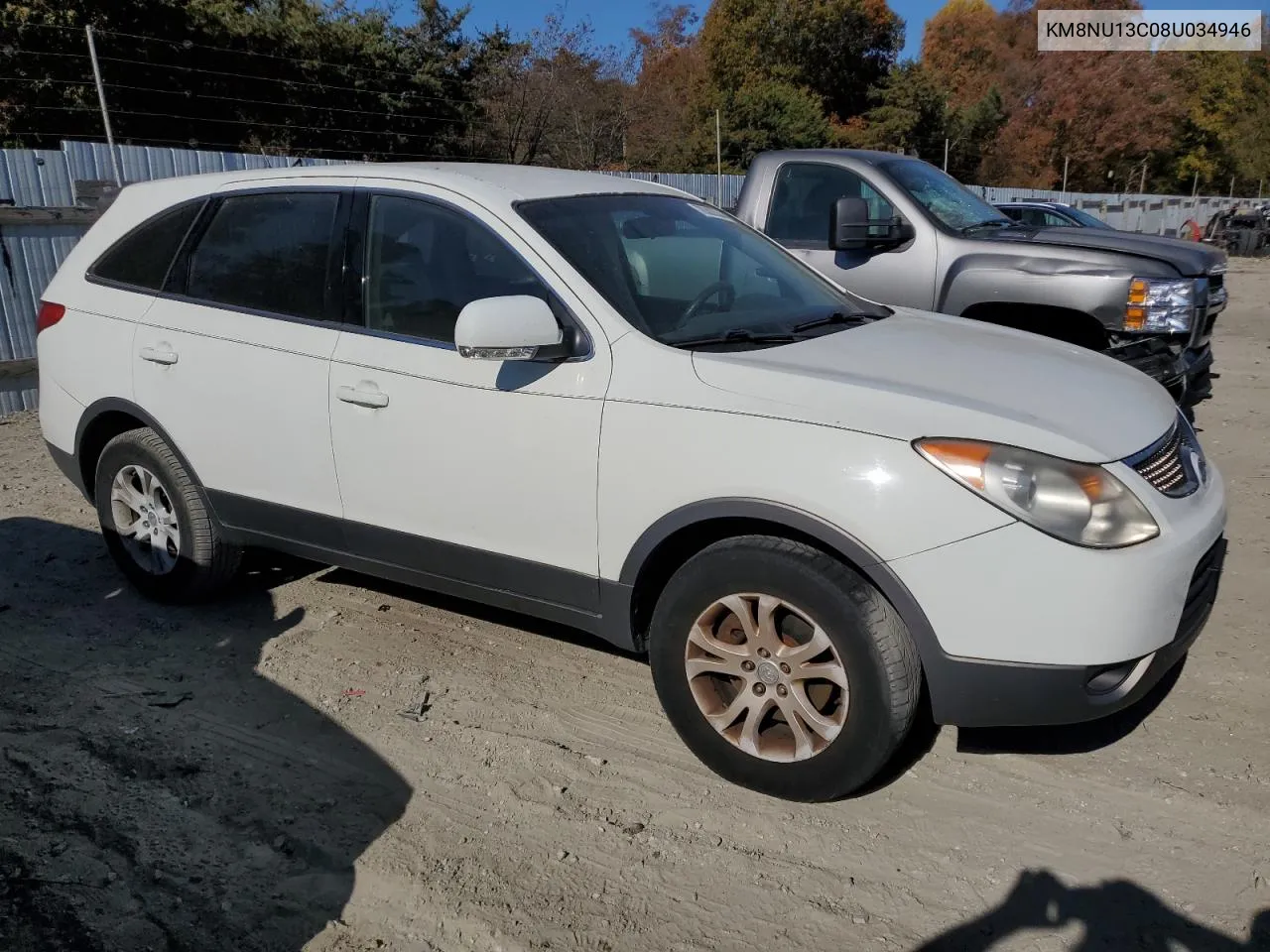 2008 Hyundai Veracruz Gls VIN: KM8NU13C08U034946 Lot: 78303534