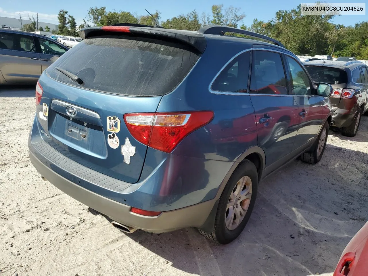 2012 Hyundai Veracruz Gls VIN: KM8NU4CC8CU204626 Lot: 76197984