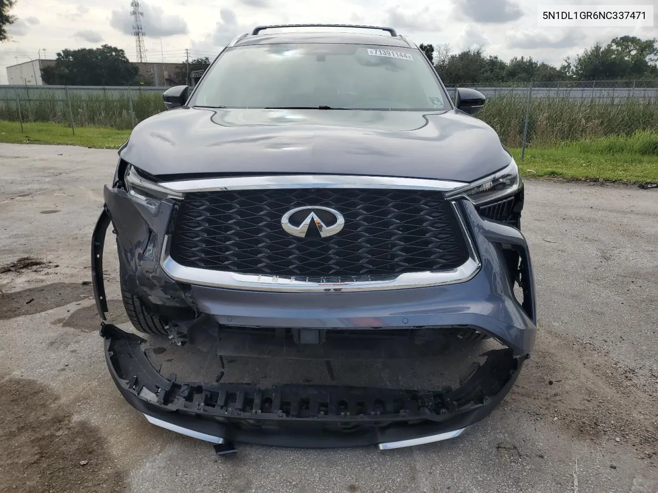 2022 Infiniti Qx60 Sensory VIN: 5N1DL1GR6NC337471 Lot: 71391144