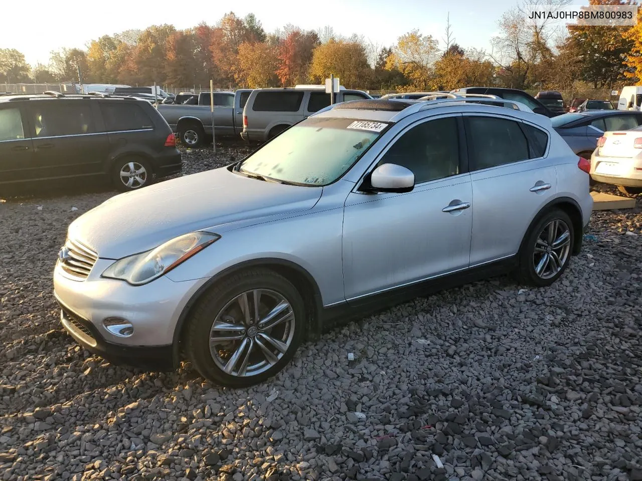 2011 Infiniti Ex35 Base VIN: JN1AJ0HP8BM800983 Lot: 77185734