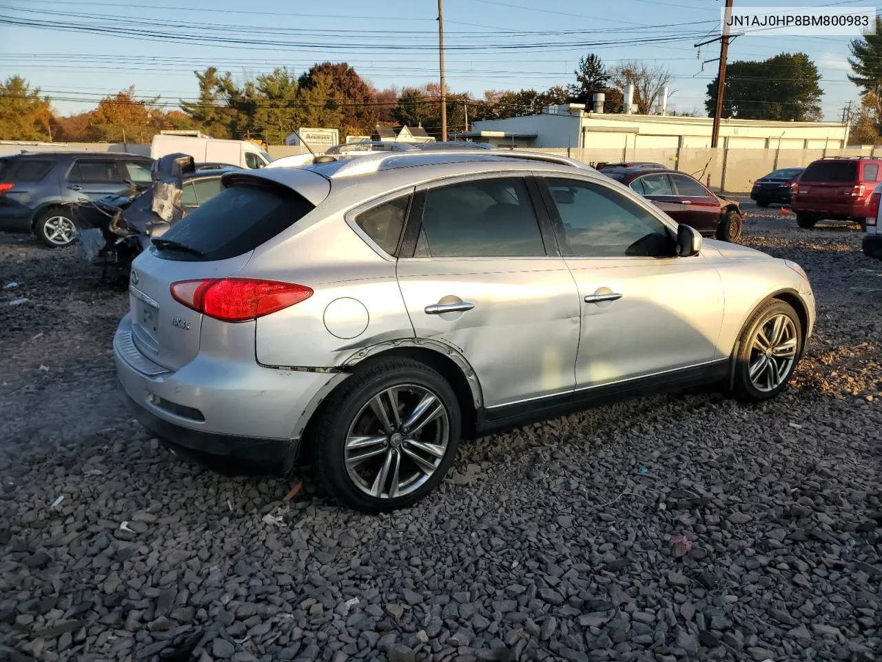 2011 Infiniti Ex35 Base VIN: JN1AJ0HP8BM800983 Lot: 77185734