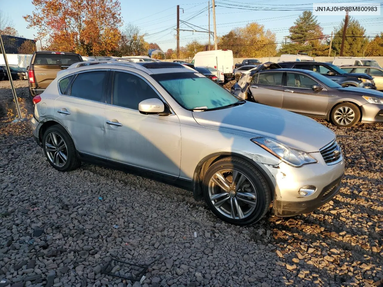 2011 Infiniti Ex35 Base VIN: JN1AJ0HP8BM800983 Lot: 77185734