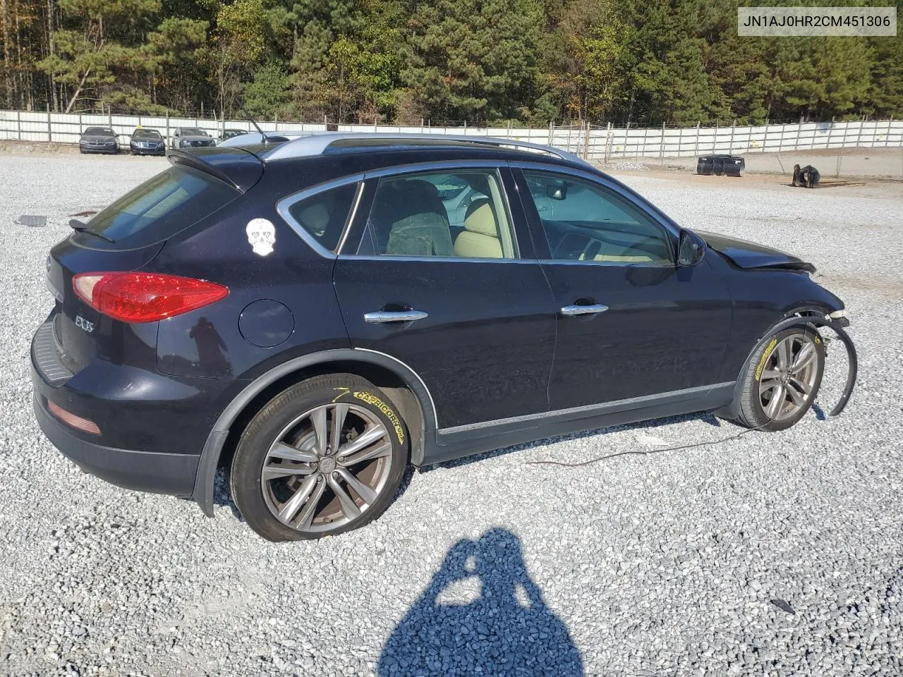 2012 Infiniti Ex35 Base VIN: JN1AJ0HR2CM451306 Lot: 77823894