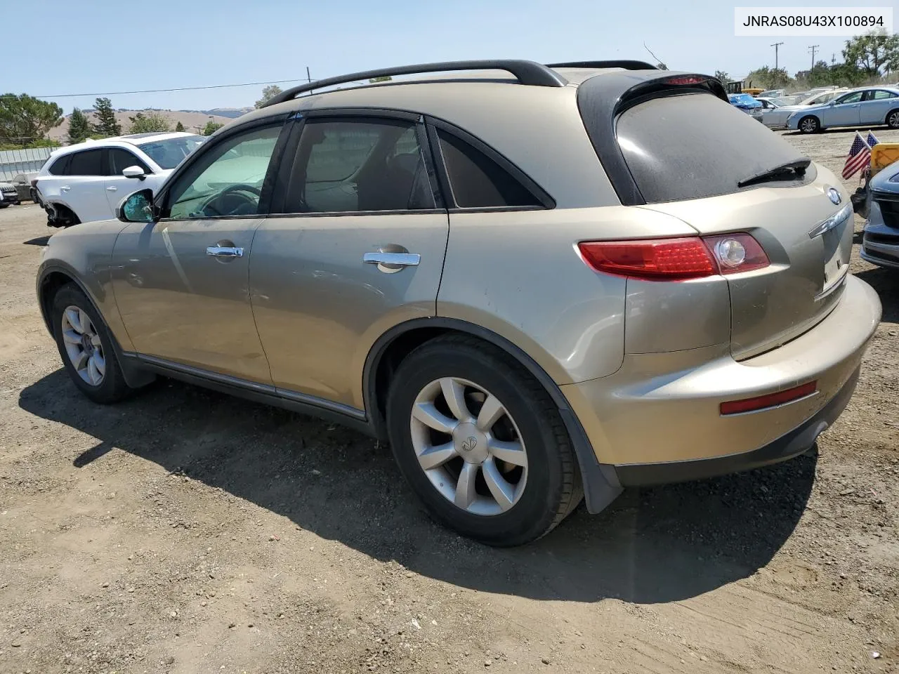 2003 Infiniti Fx35 VIN: JNRAS08U43X100894 Lot: 65648914