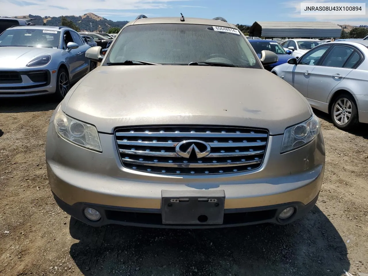 2003 Infiniti Fx35 VIN: JNRAS08U43X100894 Lot: 65648914