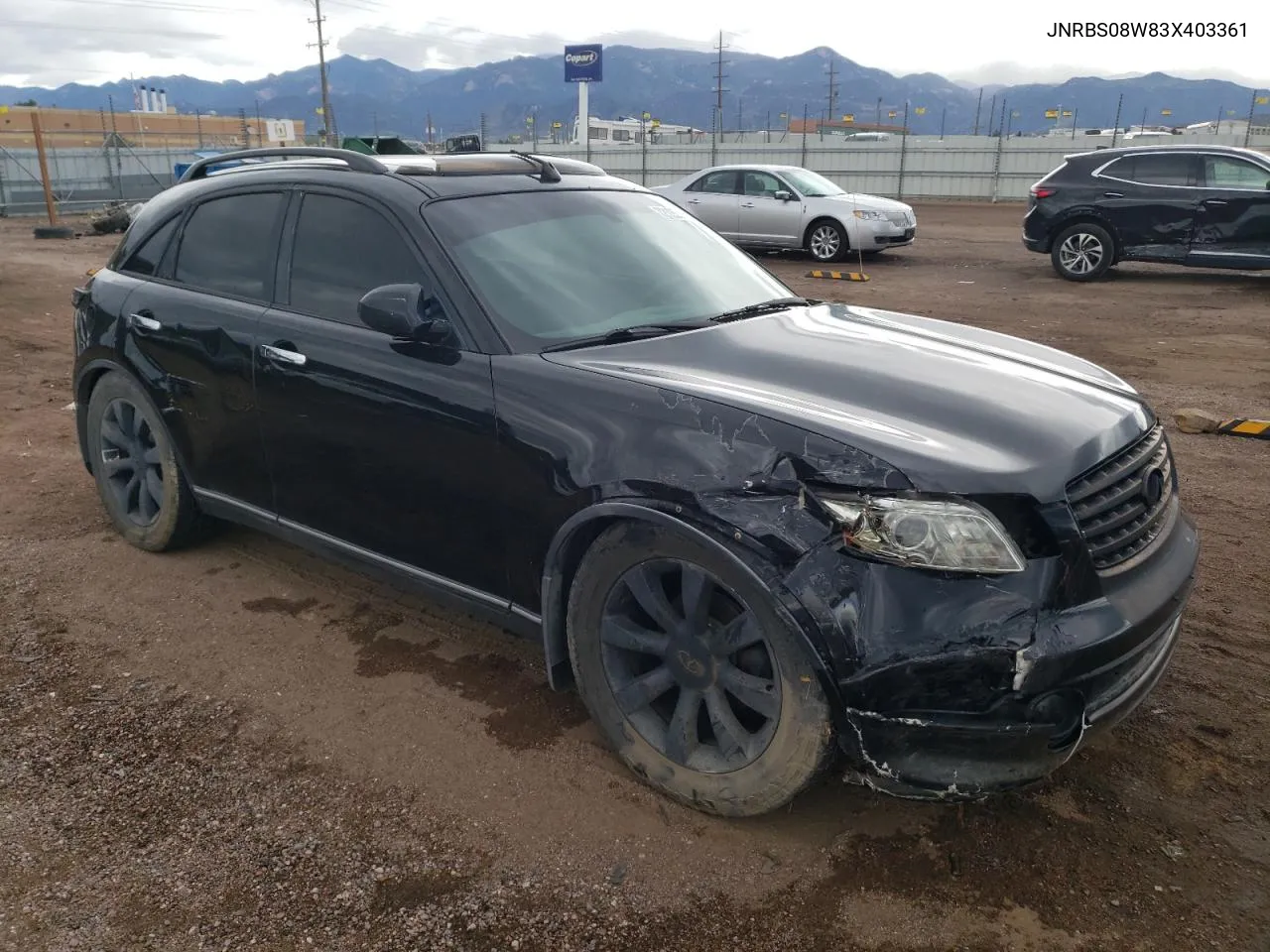 2003 Infiniti Fx45 VIN: JNRBS08W83X403361 Lot: 72135394