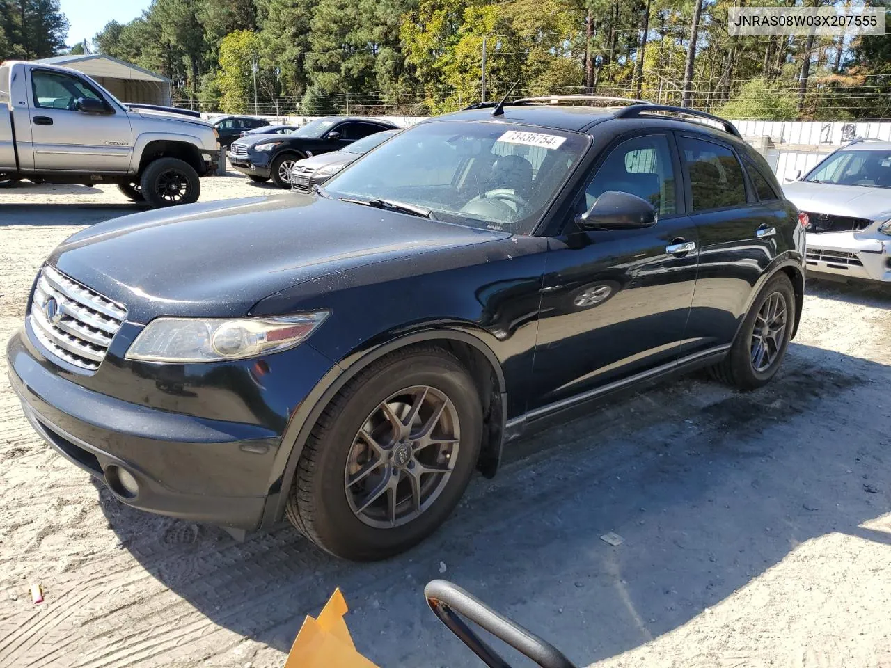 2003 Infiniti Fx35 VIN: JNRAS08W03X207555 Lot: 73436754