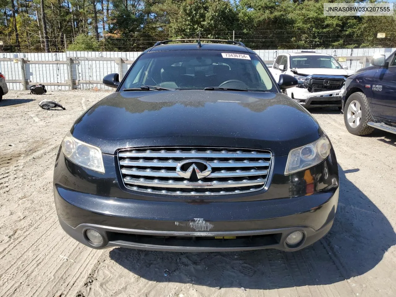 2003 Infiniti Fx35 VIN: JNRAS08W03X207555 Lot: 73436754