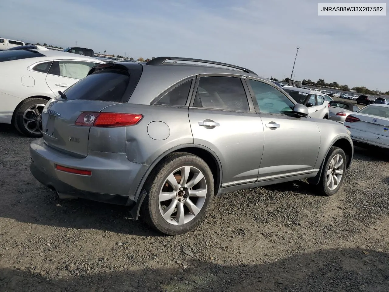 2003 Infiniti Fx35 VIN: JNRAS08W33X207582 Lot: 79546064